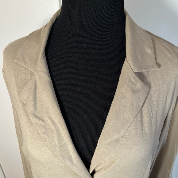 Weekend Max Mara The Real Real Tan Blazer Jacket Size XL Women’s Soft Comfy - Picture 3 of 6